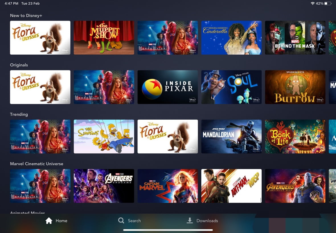 The US version of Disney+…