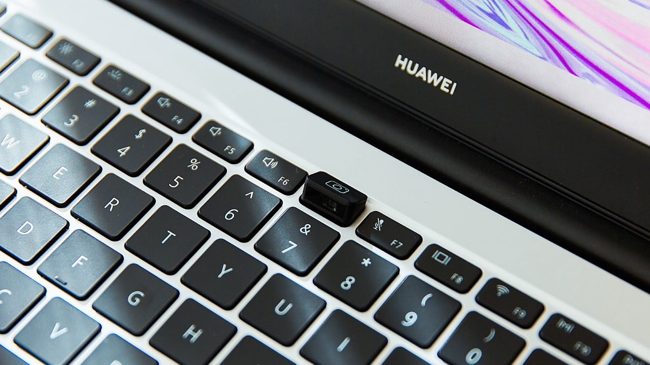 The Huawei MateBook’s signature webcam.