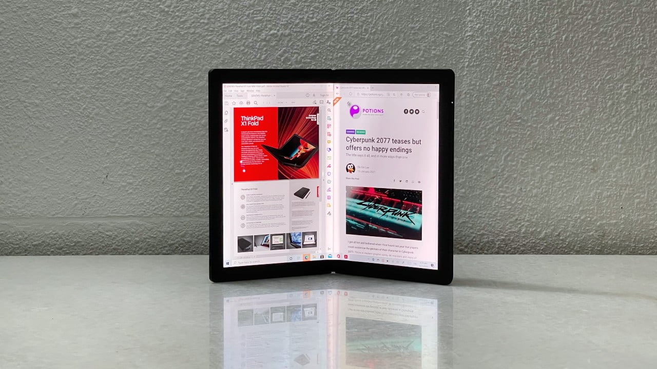 Tablet, laptop, book, the Lenovo ThinkPad X1 Fold can do it all
