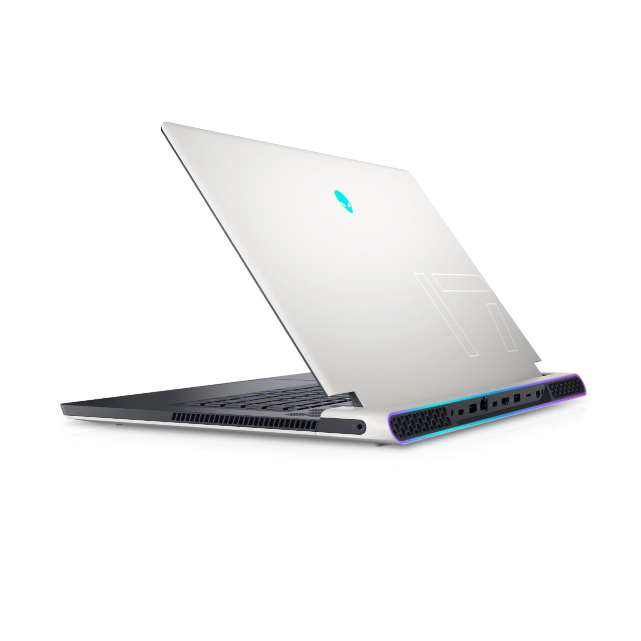 image of Alienware x17 r2 angled back left open