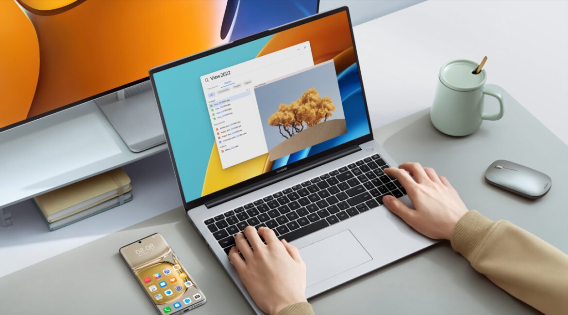 lifestyle picture of huawei matebook d16