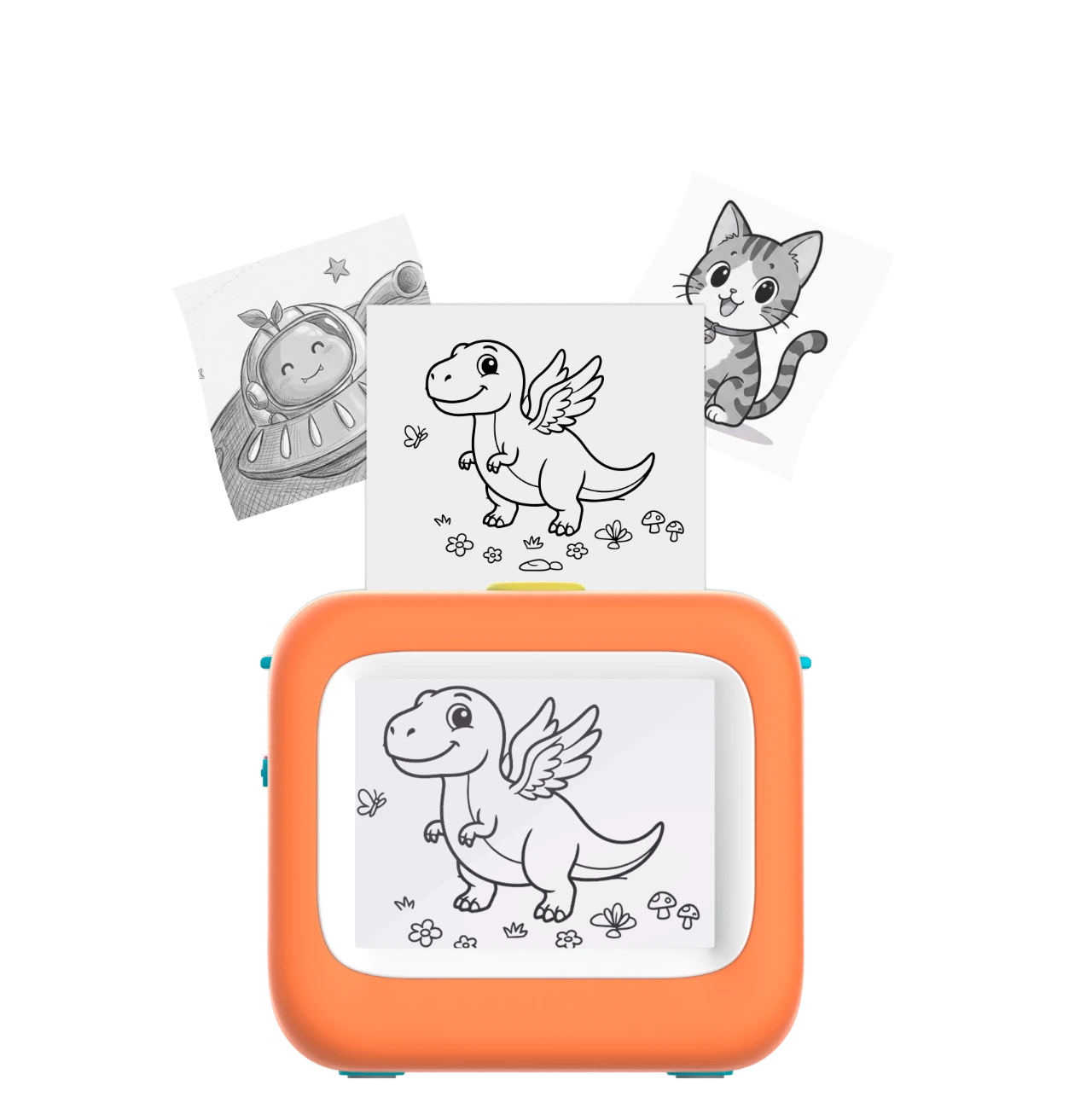Aqua Blue myFirst Insta magiBox shown with sample illustrated animal prints.